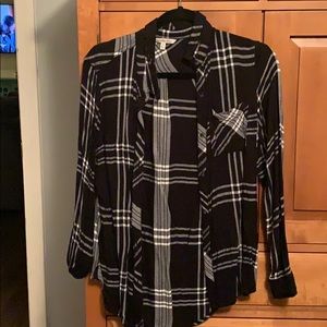 Calvin Klein black and white flannel